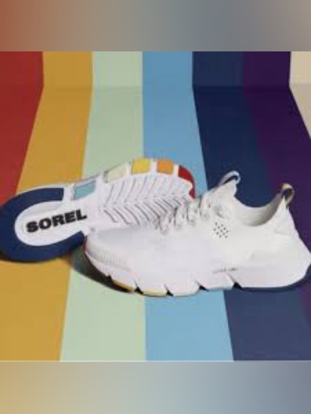 Men’s Sorel Kinetic Rush Rainbow Pride Sneaker White rainbow 11.5 love is Love